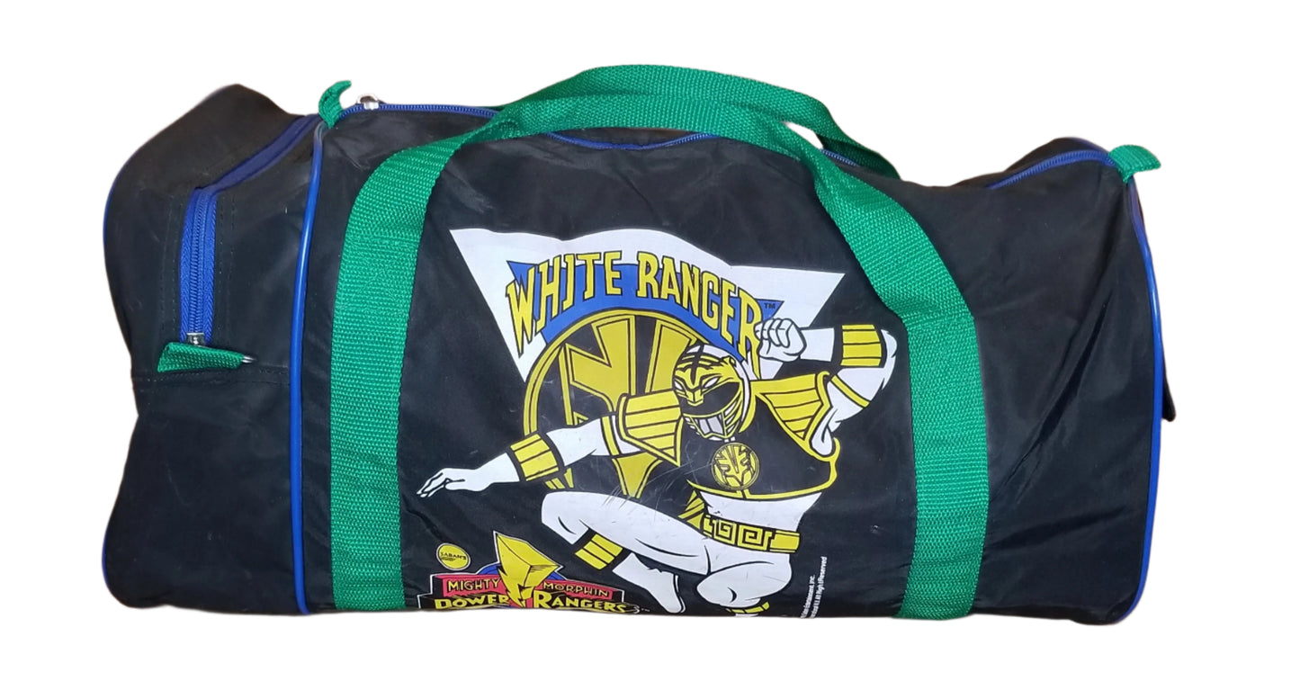 Vintage Mighty Morphin Power Rangers White Ranger Duffel Bag