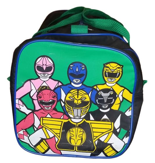 Vintage Mighty Morphin Power Rangers Duffle Bag - Black with Green Straps