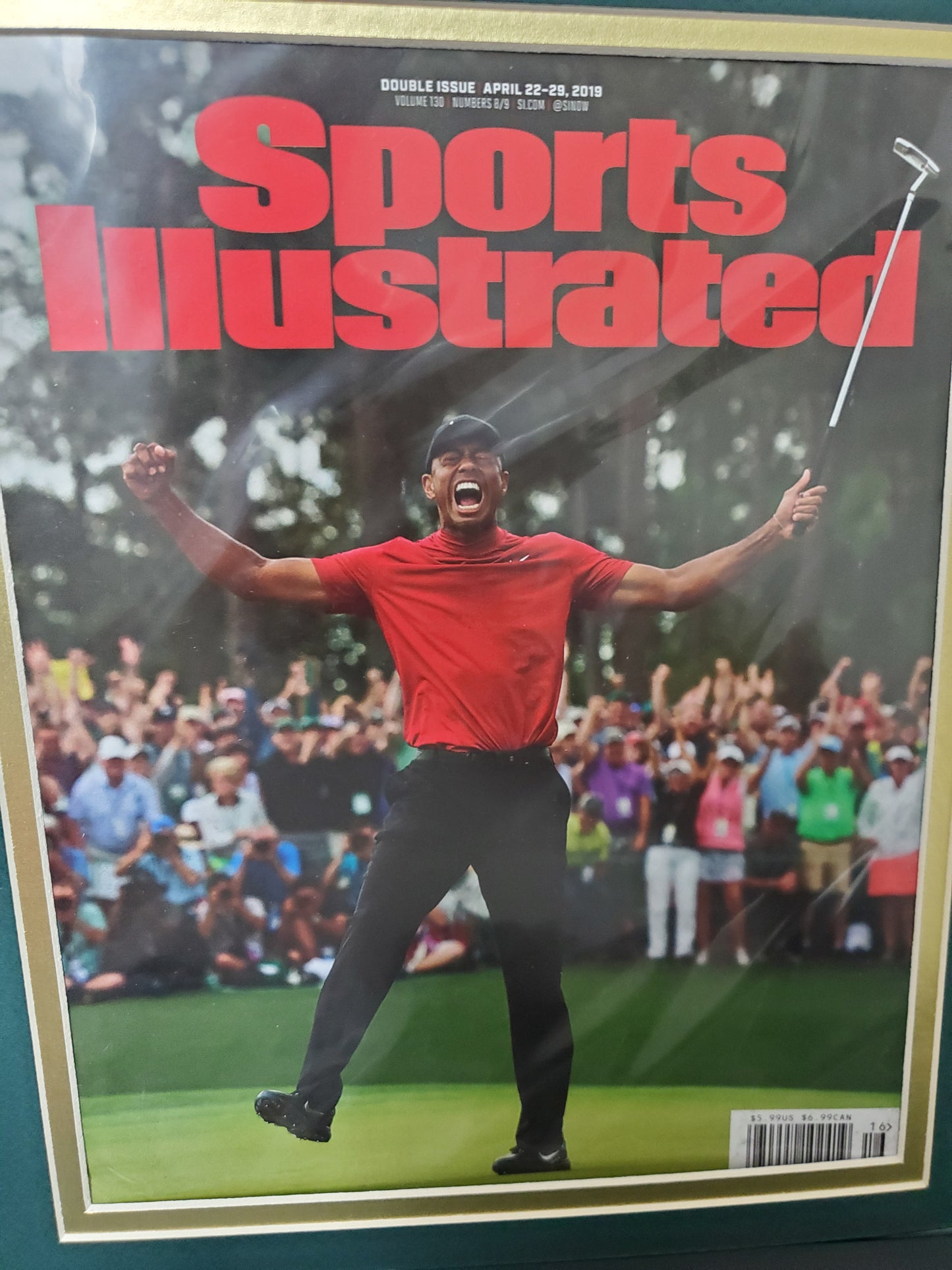 Tiger Woods Framed Memorabilia – Sports Illustrated Cover & Collectible Card