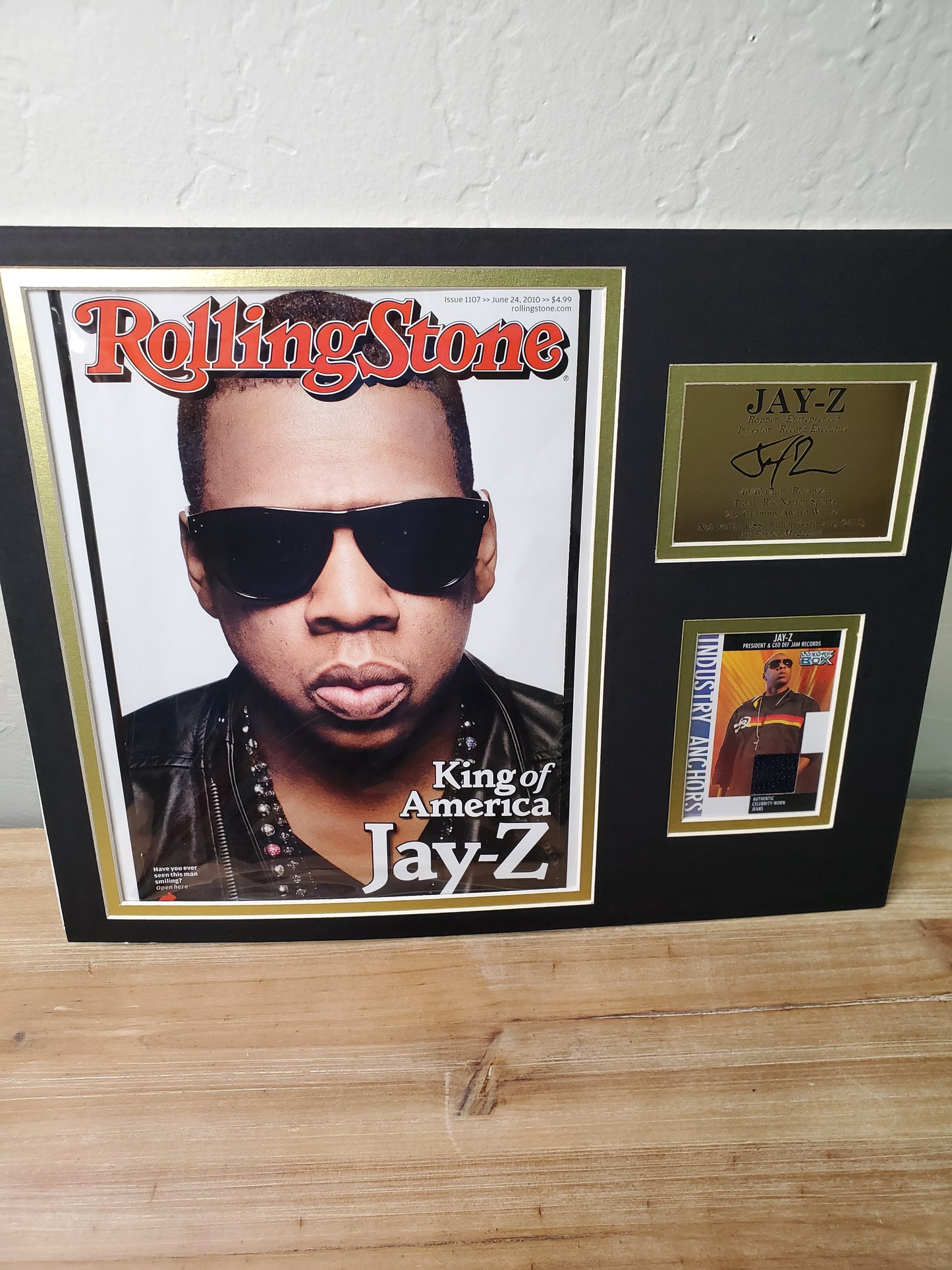 Jay-Z Framed Memorabilia – Rolling Stone Cover & Collectible Card
