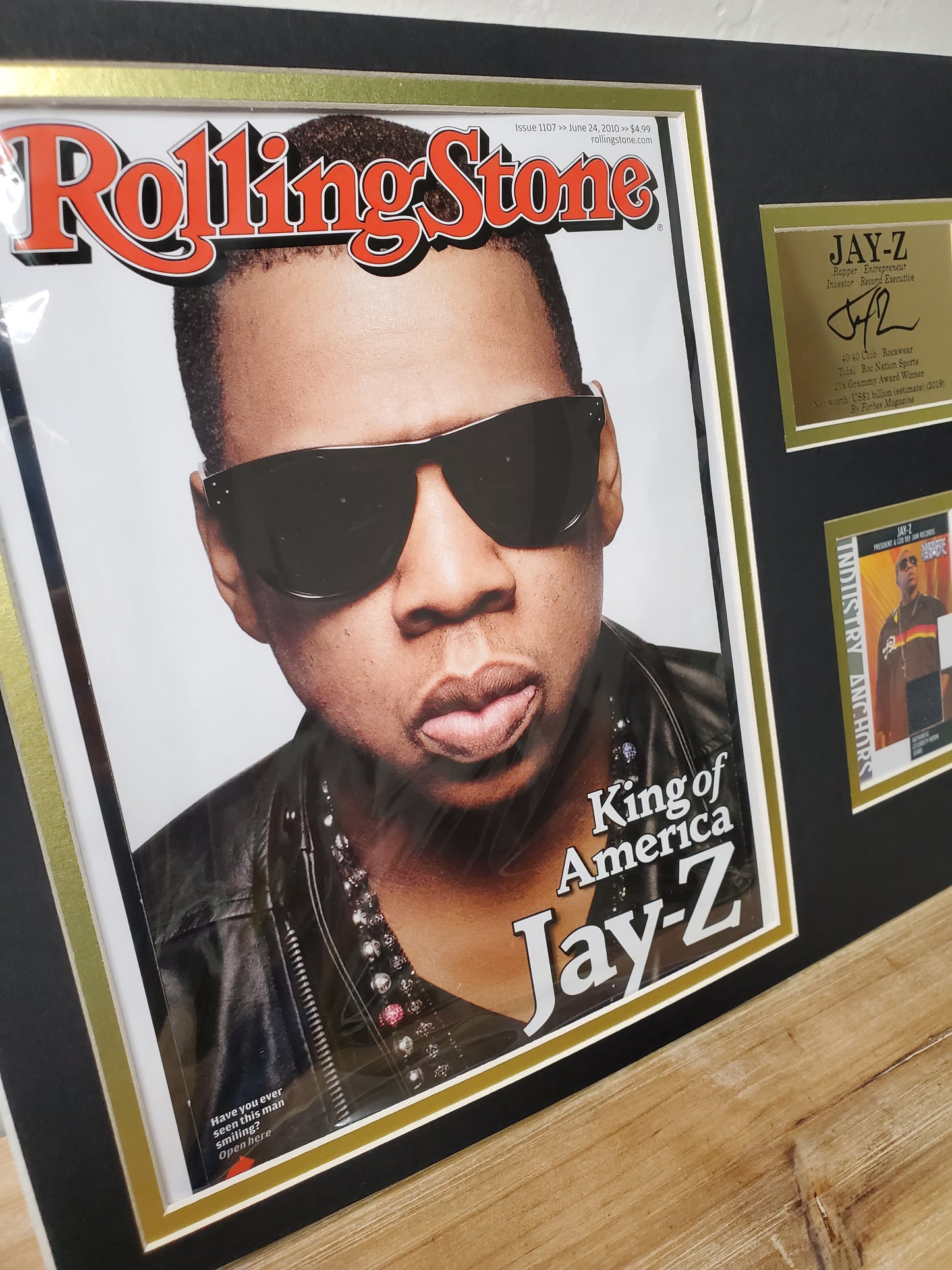 Jay-Z Framed Memorabilia – Rolling Stone Cover & Collectible Card
