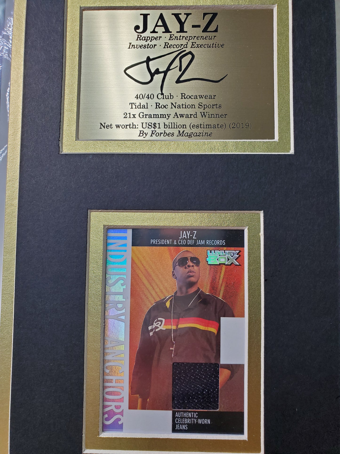 Jay-Z Framed Memorabilia – Rolling Stone Cover & Collectible Card