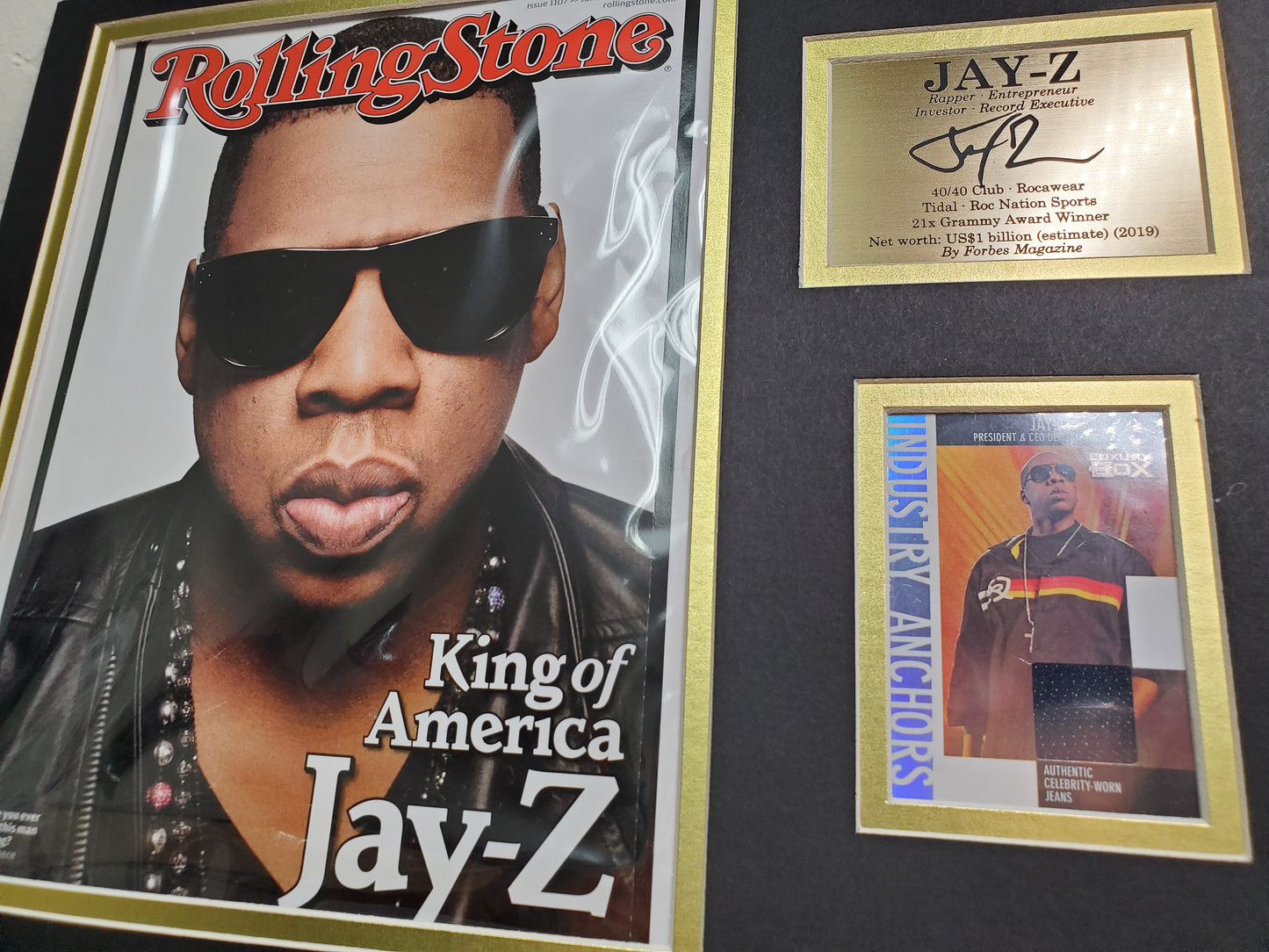 Jay-Z Framed Memorabilia – Rolling Stone Cover & Collectible Card