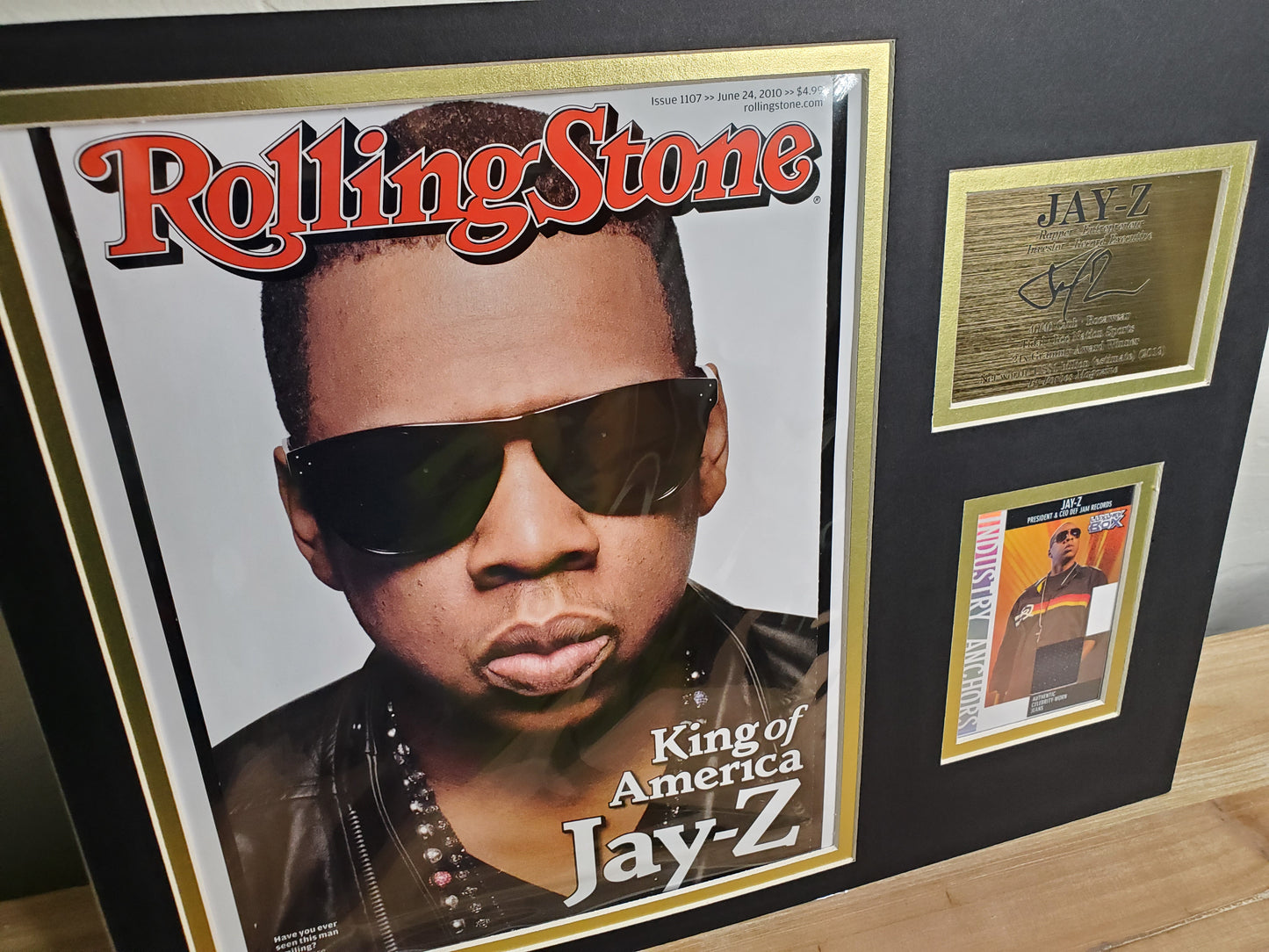 Jay-Z Framed Memorabilia – Rolling Stone Cover & Collectible Card