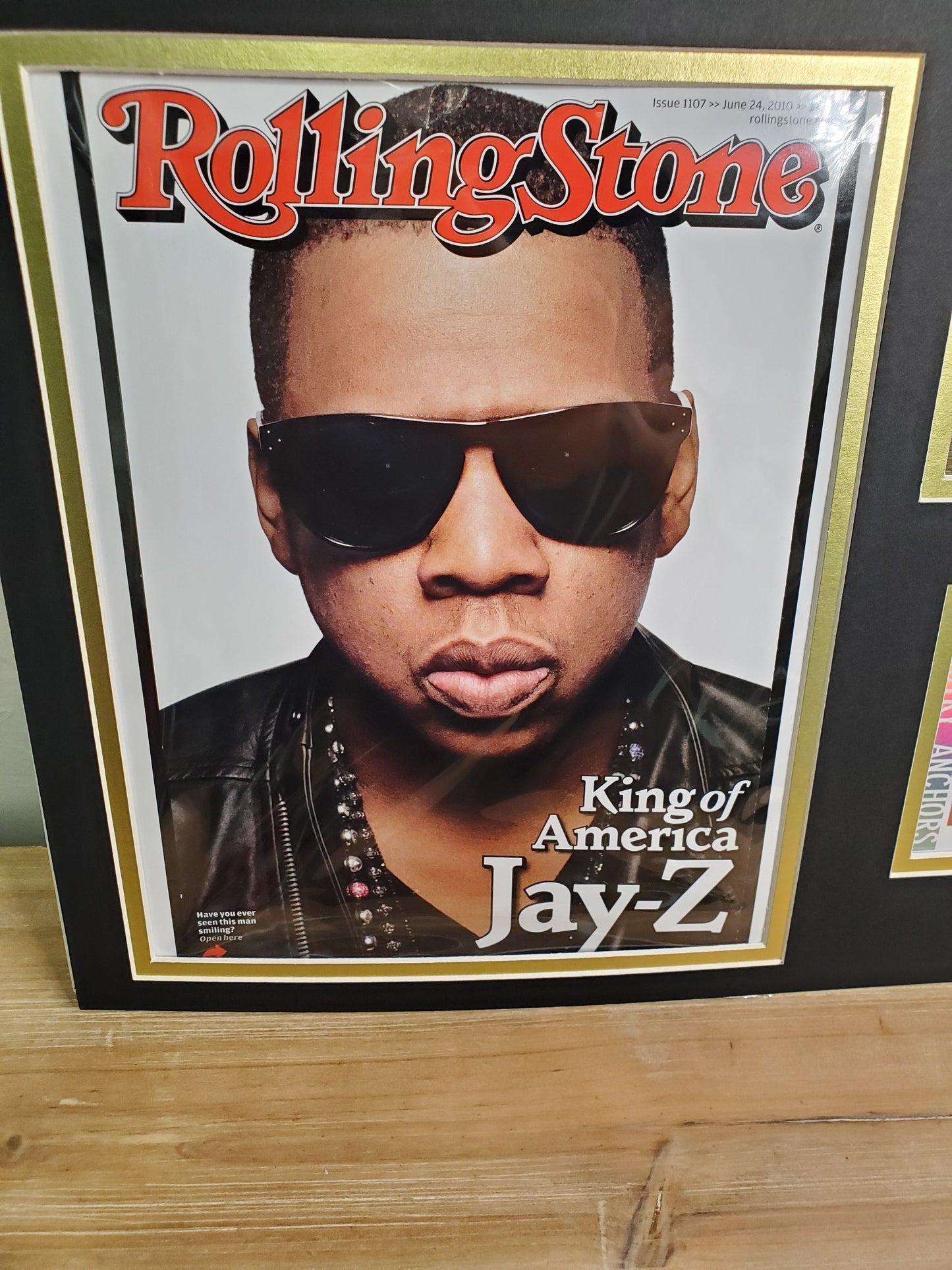 Jay-Z Framed Memorabilia – Rolling Stone Cover & Collectible Card