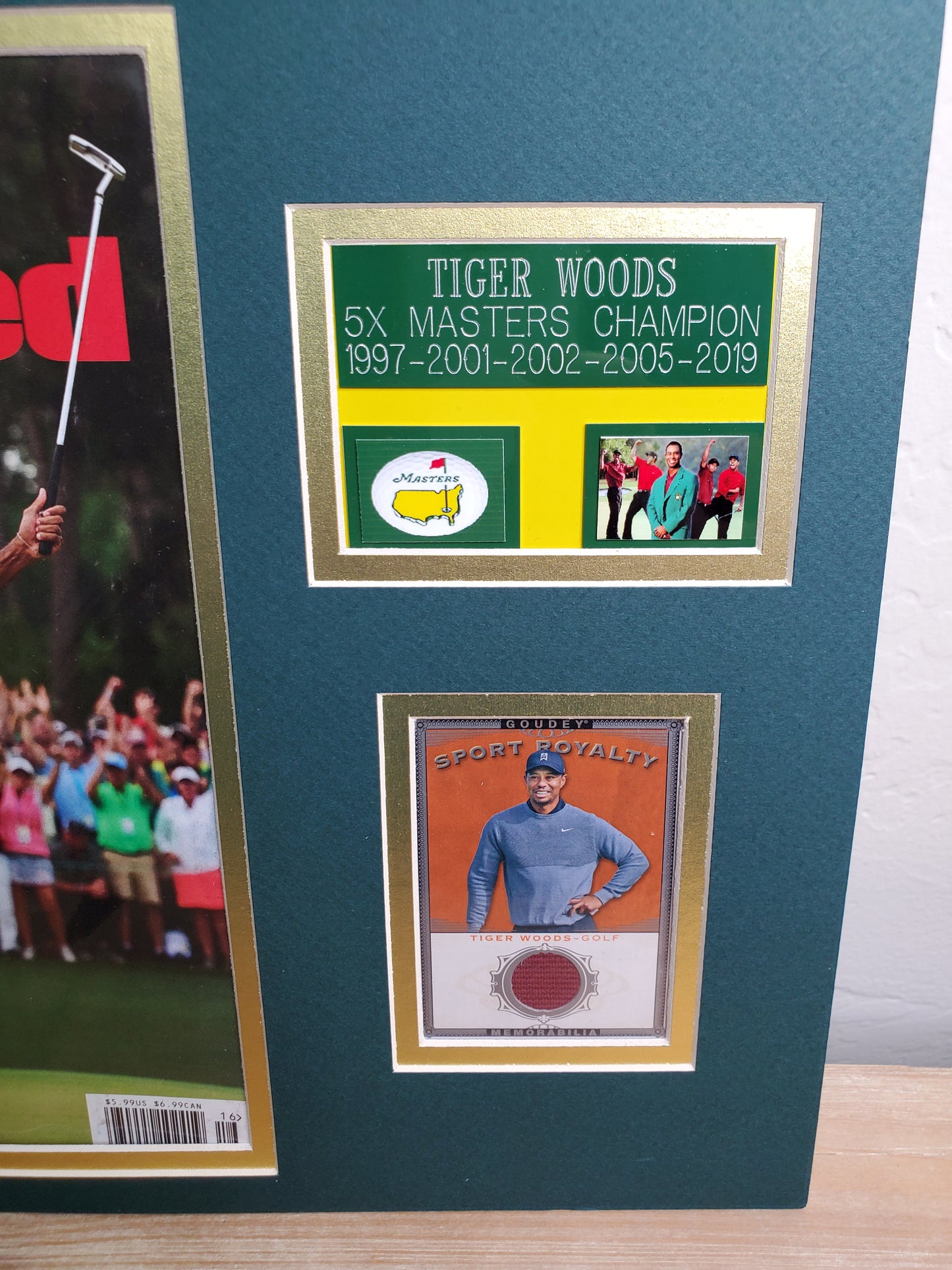 Tiger Woods Framed Memorabilia – Sports Illustrated Cover & Collectible Card