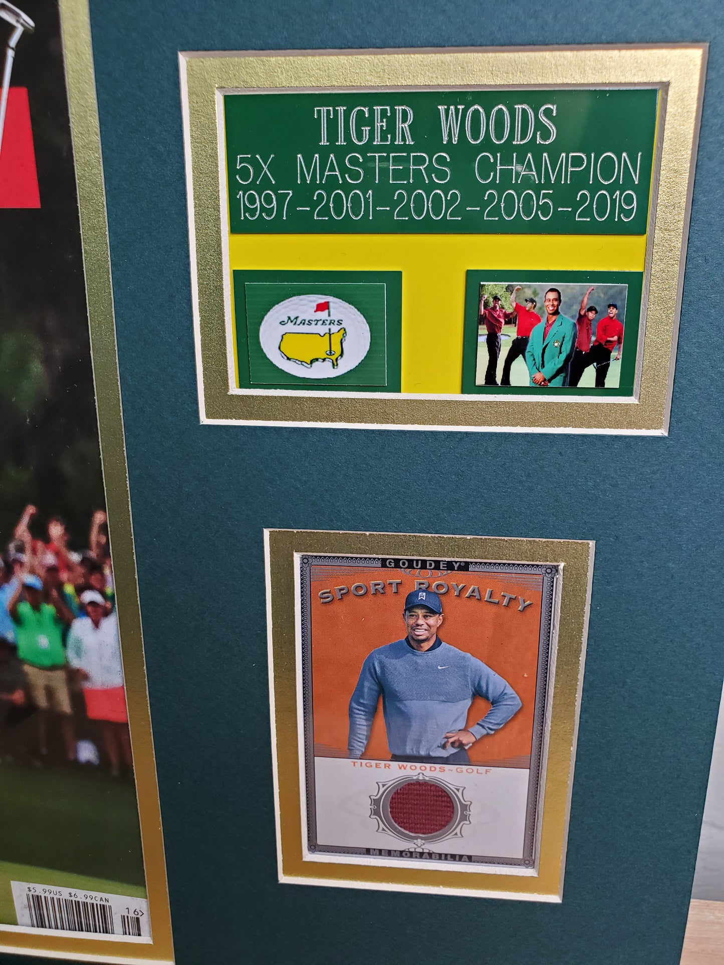 Tiger Woods Framed Memorabilia – Sports Illustrated Cover & Collectible Card