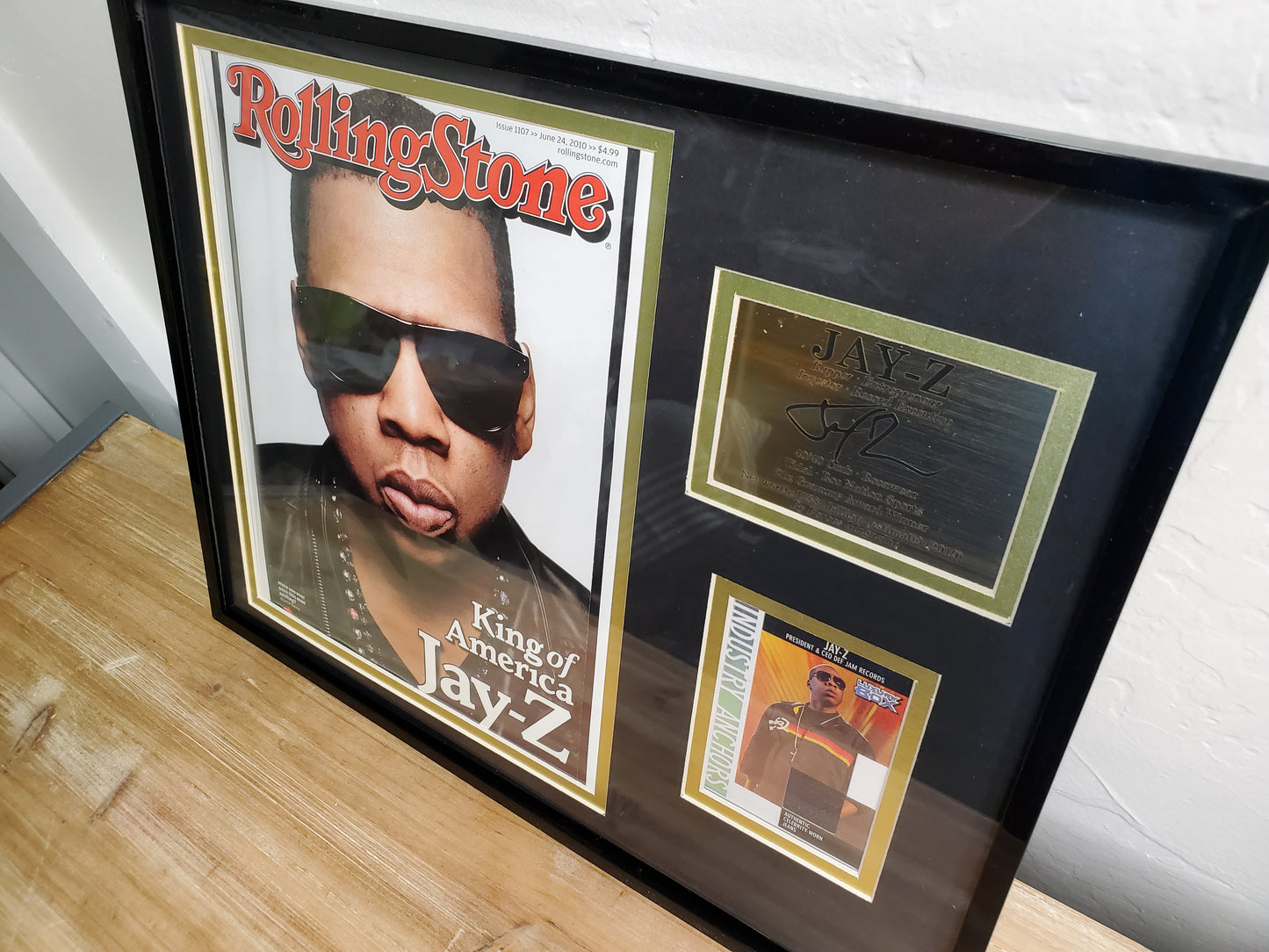 Jay-Z Framed Memorabilia – Rolling Stone Cover & Collectible Card