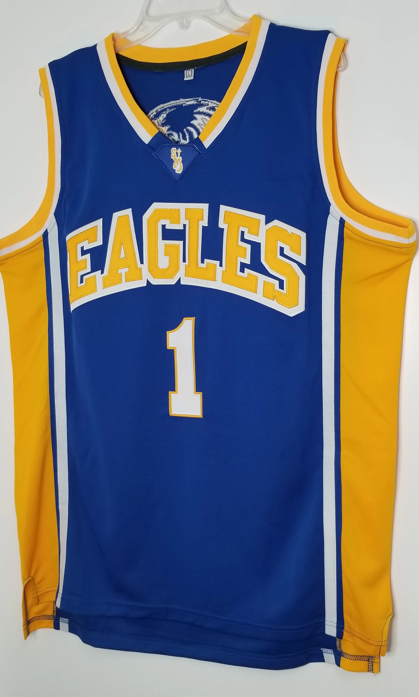 Klay Thompson Eagles High School Basketball Jersey (Away) Custom Throwback Retro Jersey