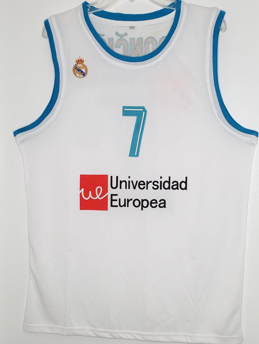 Throwback Luka Doncic #7 Madrid Basketball Jerseys Europe Europea