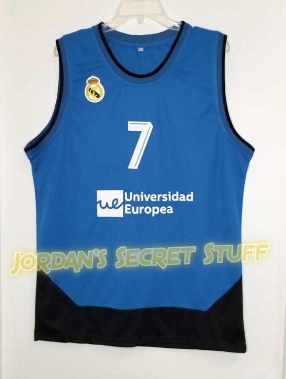 Luka Doncic 7 Real Madrid Baloncesto Spain Navy Blue Basketball Jersey