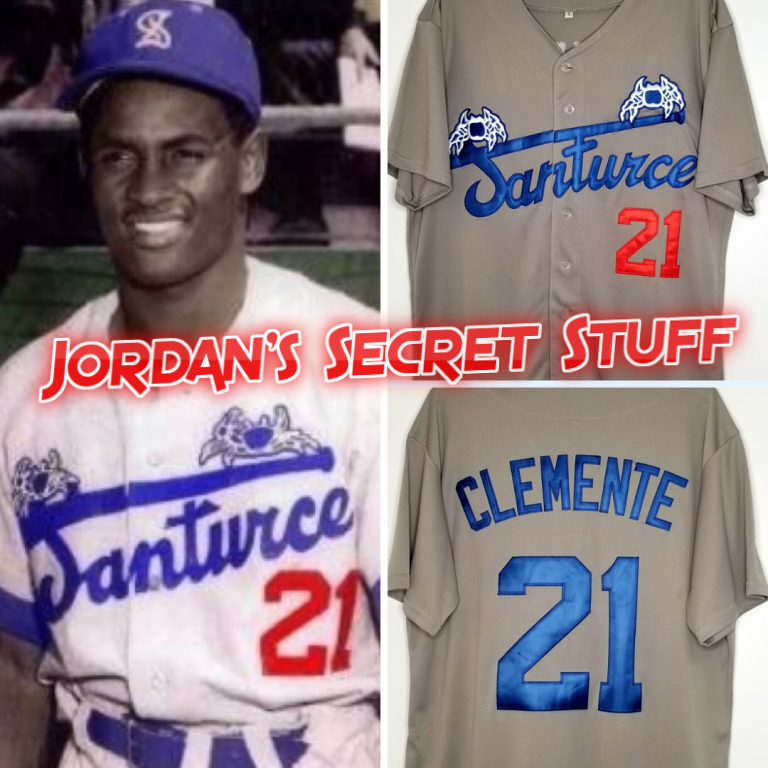 Roberto Clemente Santurce Puerto Rico Basketball Jersey Custom Throwback Retro Jersey