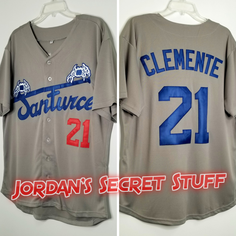 Roberto Clemente Santurce Puerto Rico Basketball Jersey Custom Throwback Retro Jersey
