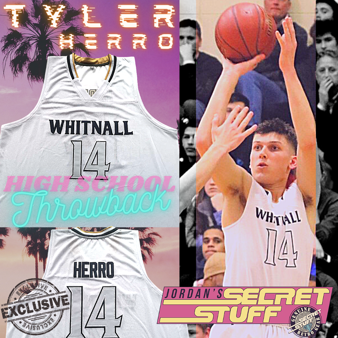 Tyler Herro High School Basketball Jersey Whitnall white 