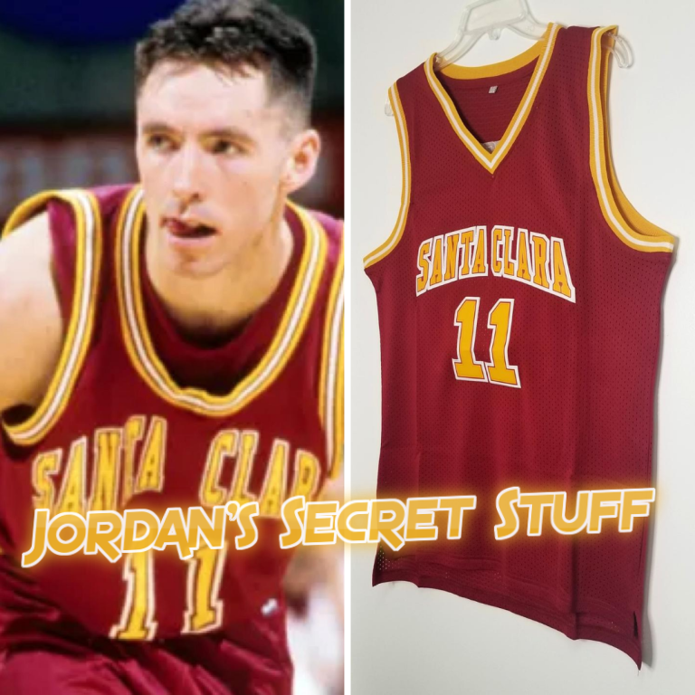 JordansSecretStuff Steve Nash Santa Clara College Basketball Jersey Custom Throwback Retro College Jersey 3XL