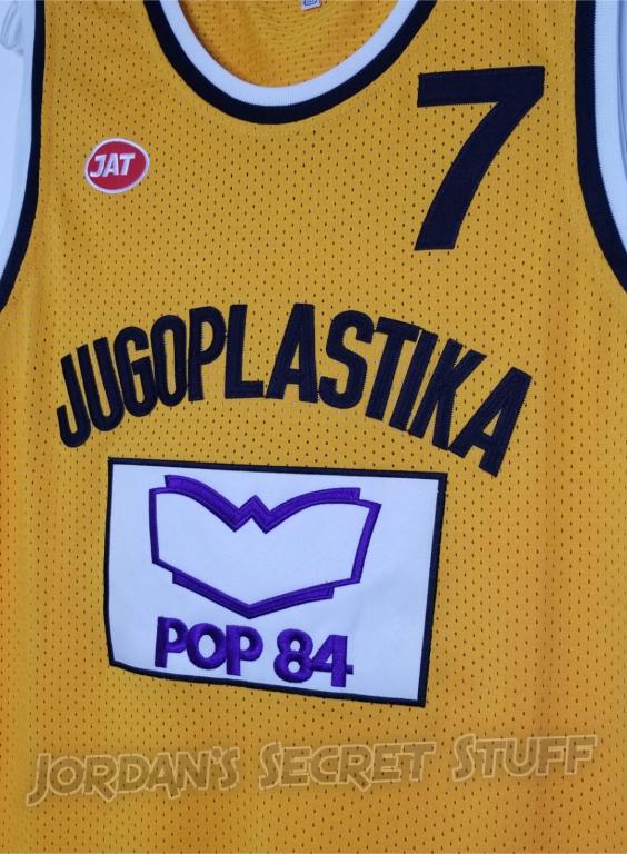 Toni Kukoc Croatia Jugoplastika EuroLeague Basketball Jersey Custom Throwback Retro Jersey