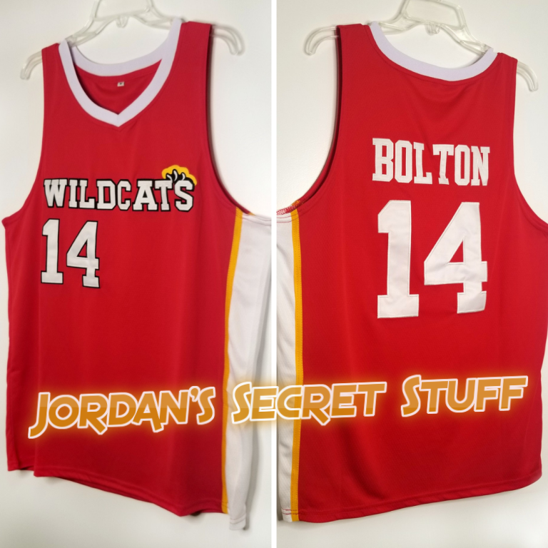 JordansSecretStuff Troy Bolton High School Musical 3 Movie Wildcats #14 Basketball Jersey Custom Throwback Retro Movie Jersey S