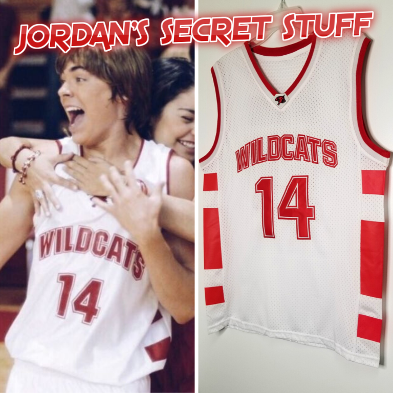 JordansSecretStuff Troy Bolton High School Musical Movie Wildcats #14 Basketball Jersey (White) Custom Throwback Retro Movie Jersey XL