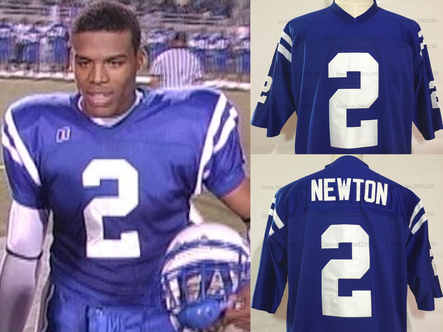 Cam Newton Westlake High School Football Jersey Custom Throwback Retro JordansSecretStuff