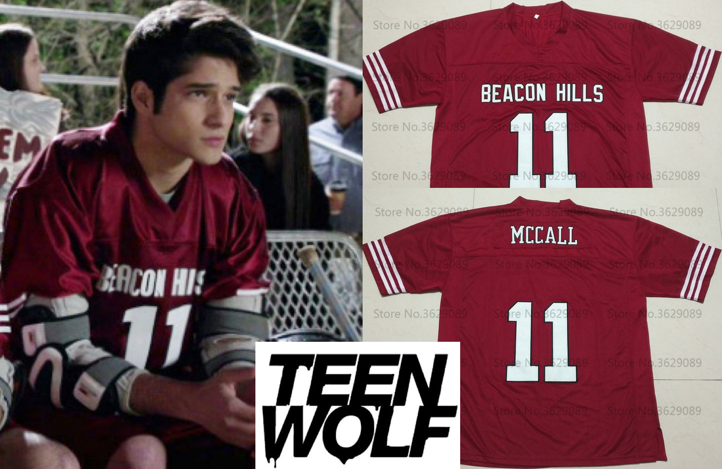 Scott McCall Teen Wolf TV Beacon Hills #11 Lacrosse Jersey Custom Throwback Retro TV Show Jersey