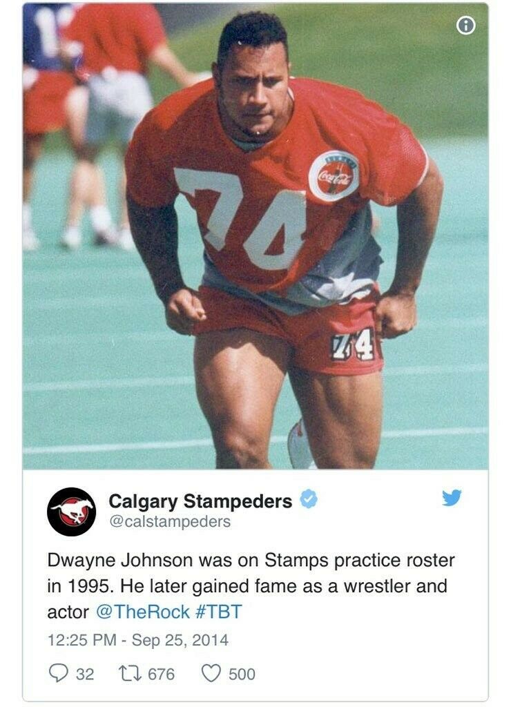Dwayne Johnson Football Canada Practice Squad Jersey