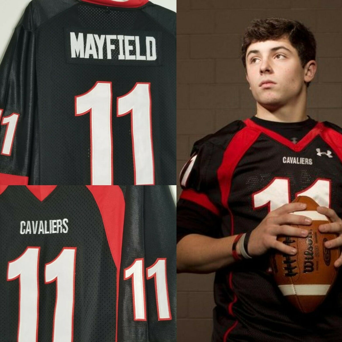 JordansSecretStuff Baker Mayfield High School Football Jersey Cleveland Custom Throwback Retro 2XL