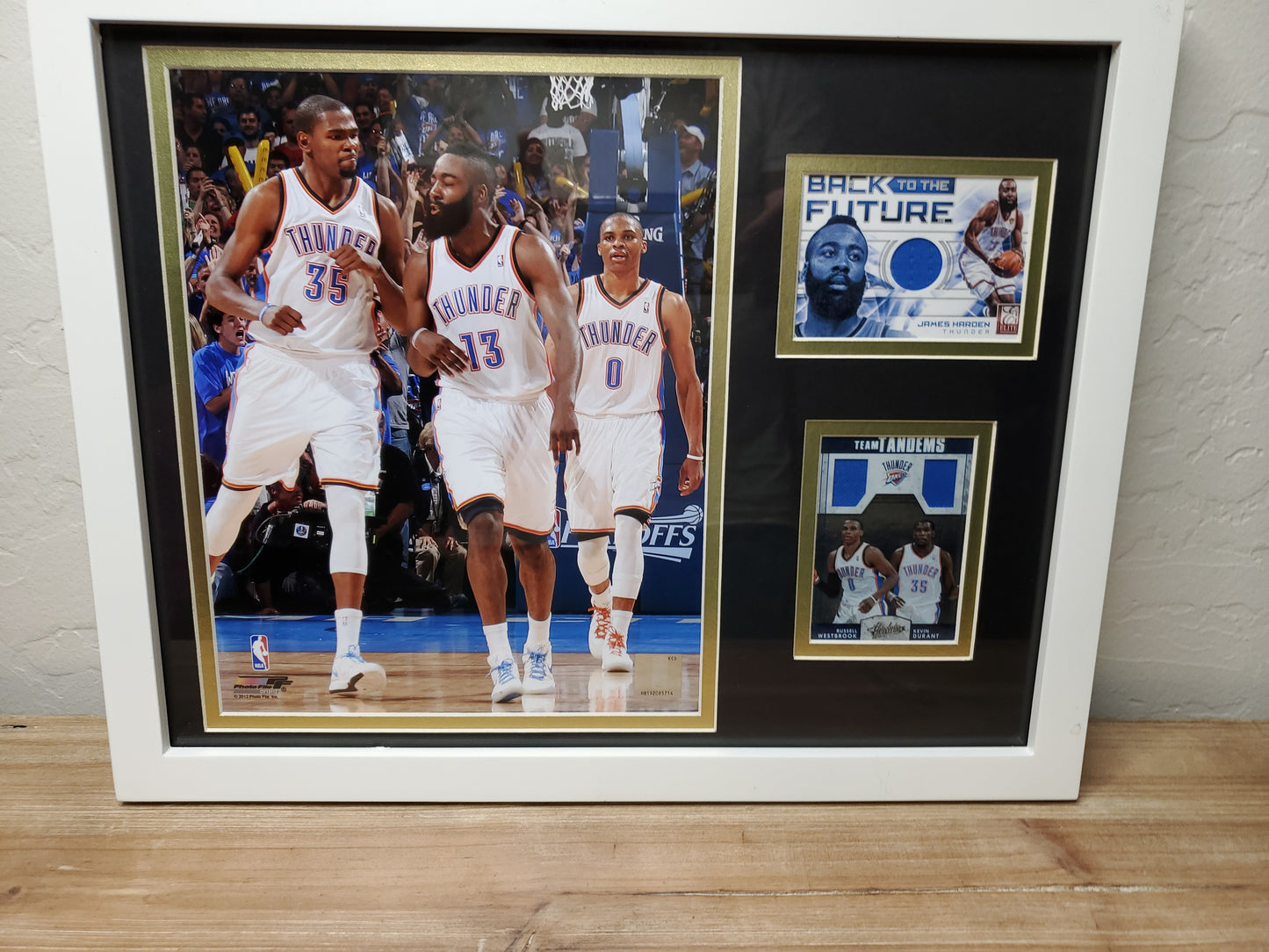 Oklahoma City Thunder Framed Memorabilia - Kevin Durant, James Harden, Russell Westbrook