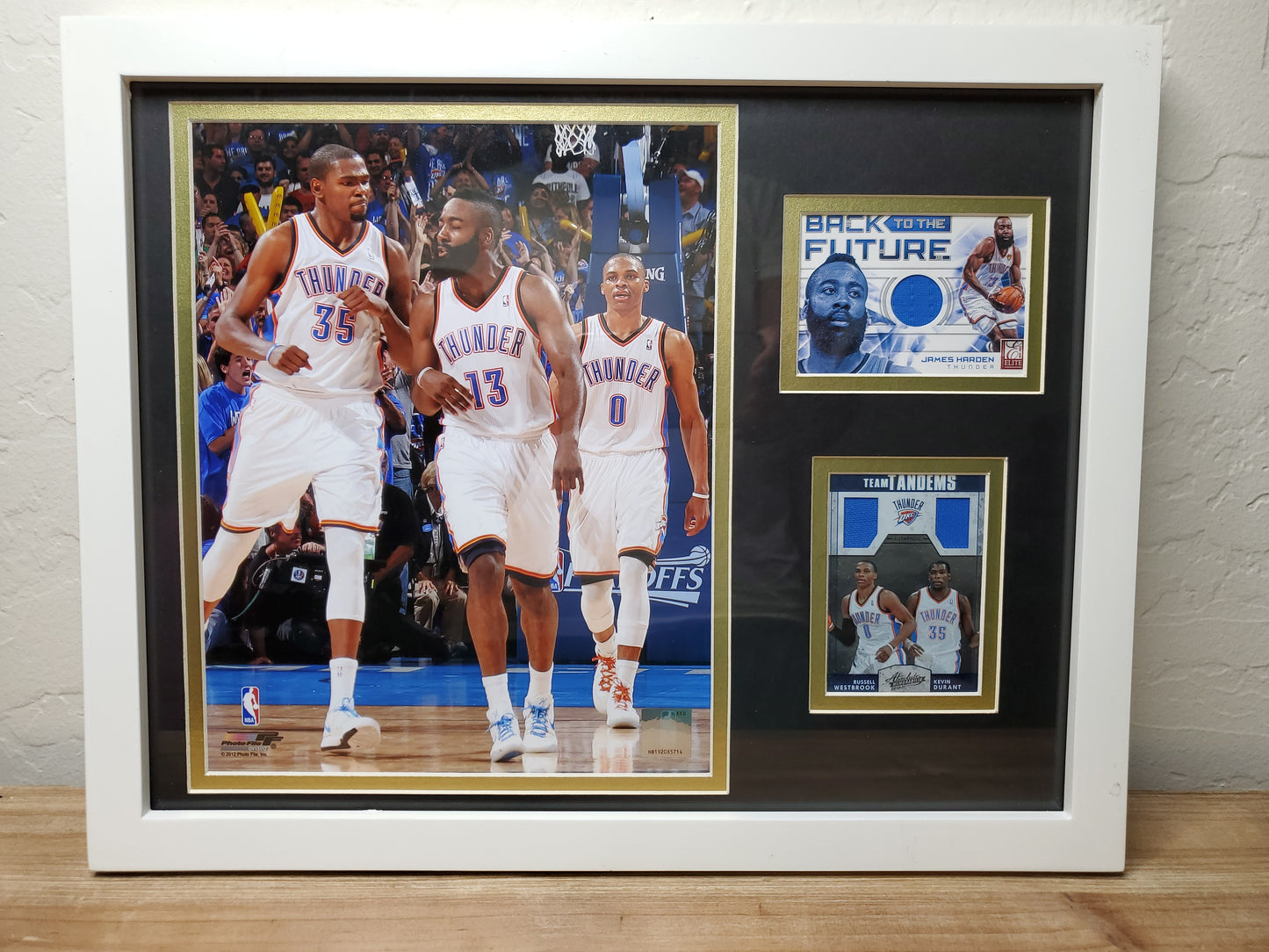 Oklahoma City Thunder Framed Memorabilia - Kevin Durant, James Harden, Russell Westbrook