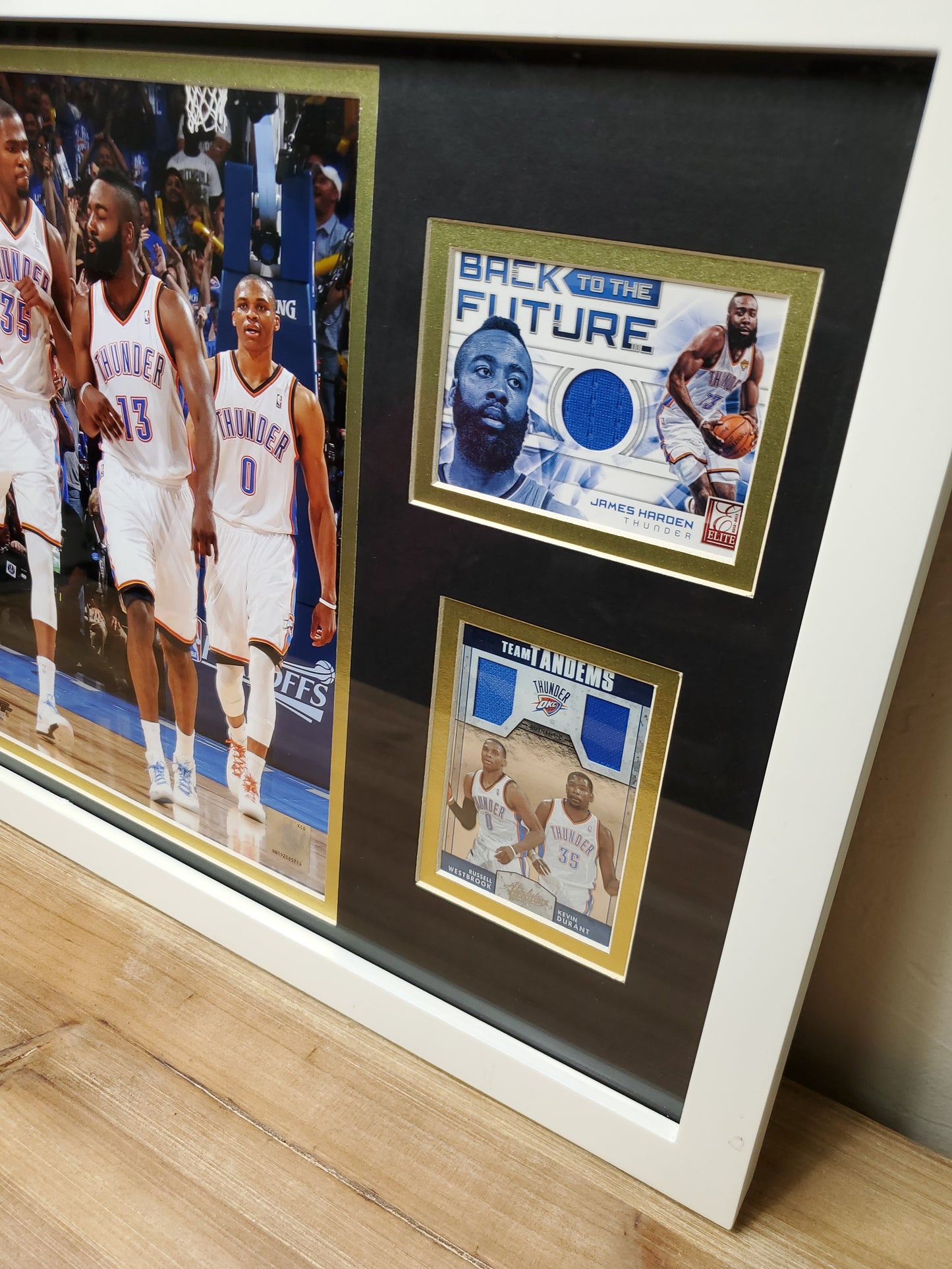 Oklahoma City Thunder Framed Memorabilia - Kevin Durant, James Harden, Russell Westbrook