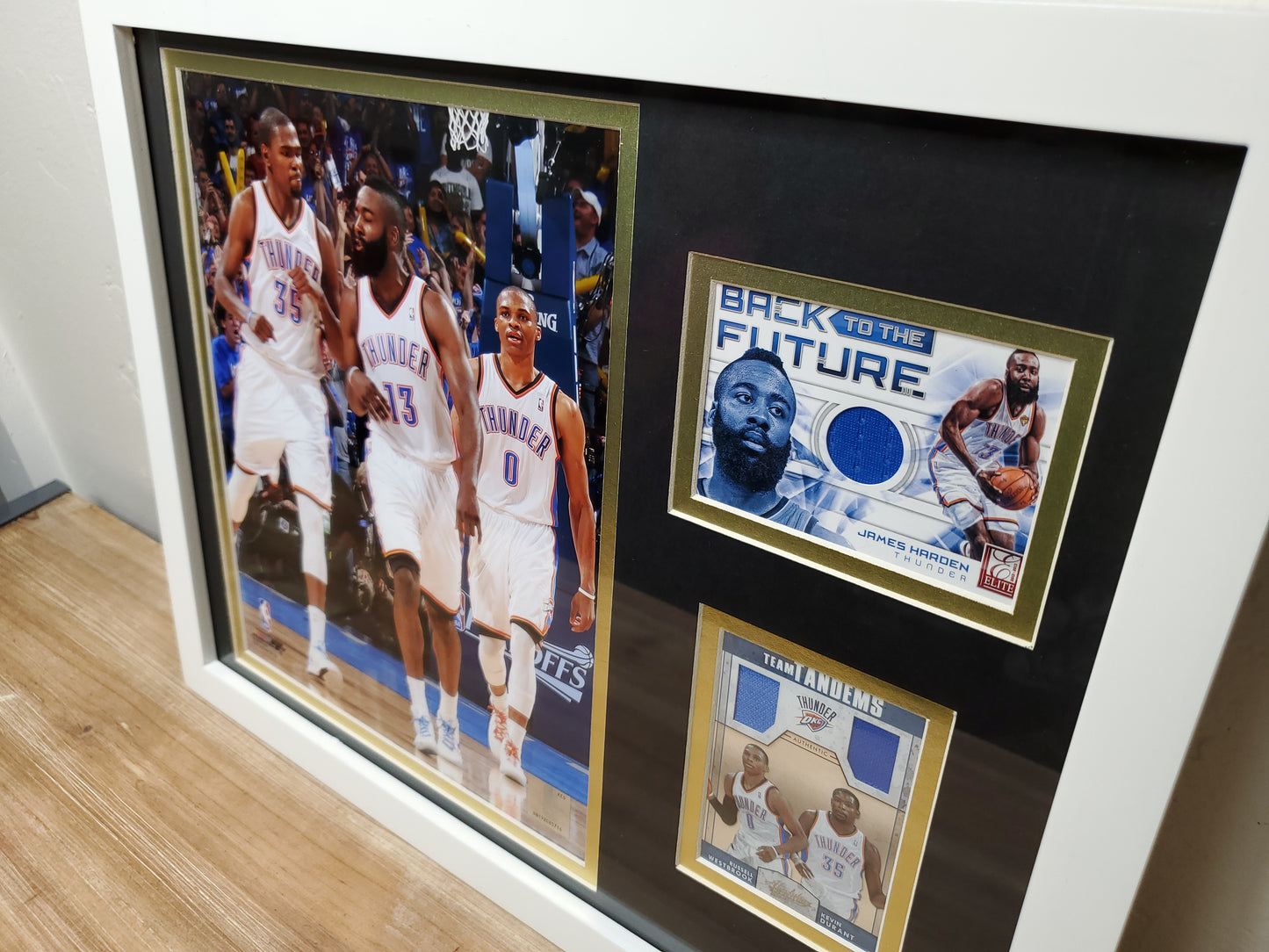 Oklahoma City Thunder Framed Memorabilia - Kevin Durant, James Harden, Russell Westbrook