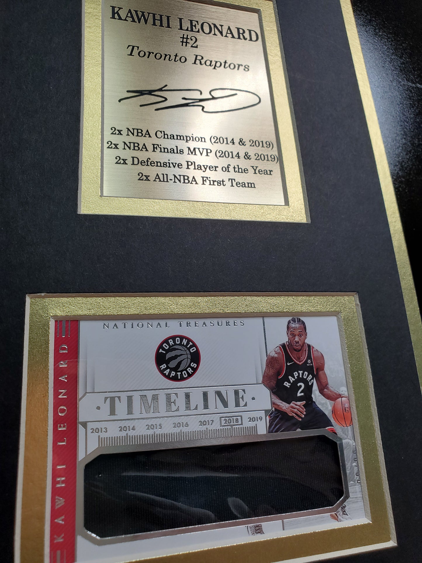 Kawhi Leonard Toronto Raptors #2 Framed Collectible – Autograph Plaque, Game-Worn Jersey Card & Dunk Shot Photo