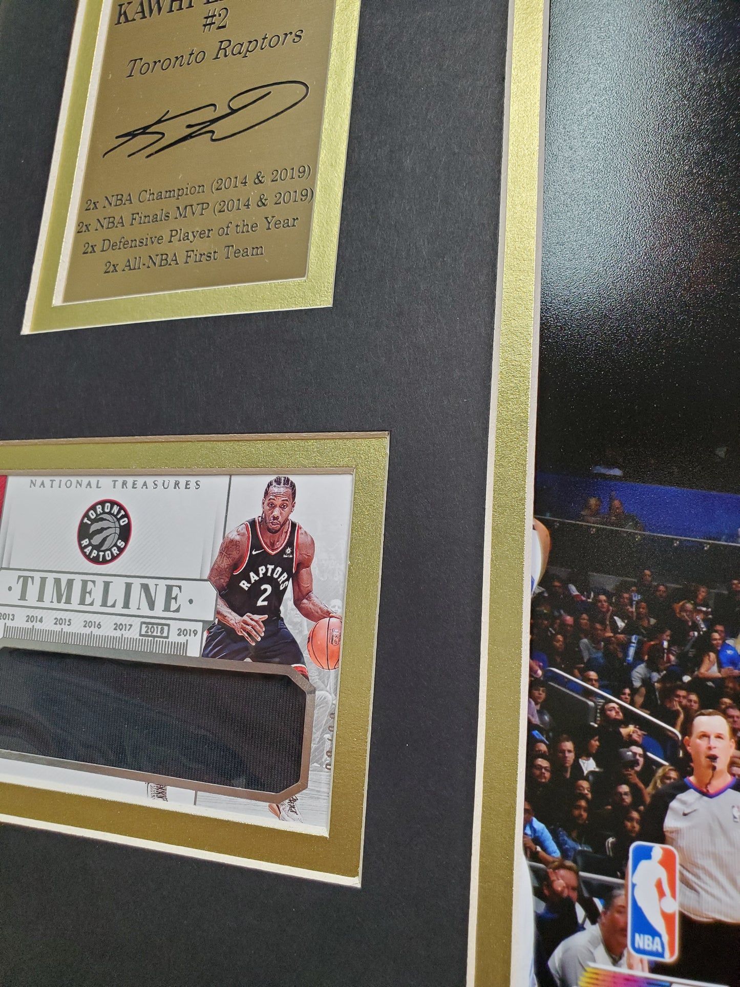 Kawhi Leonard Toronto Raptors #2 Framed Collectible – Autograph Plaque, Game-Worn Jersey Card & Dunk Shot Photo