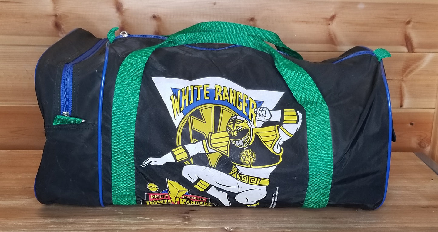 Vintage Mighty Morphin Power Rangers White Ranger Duffel Bag