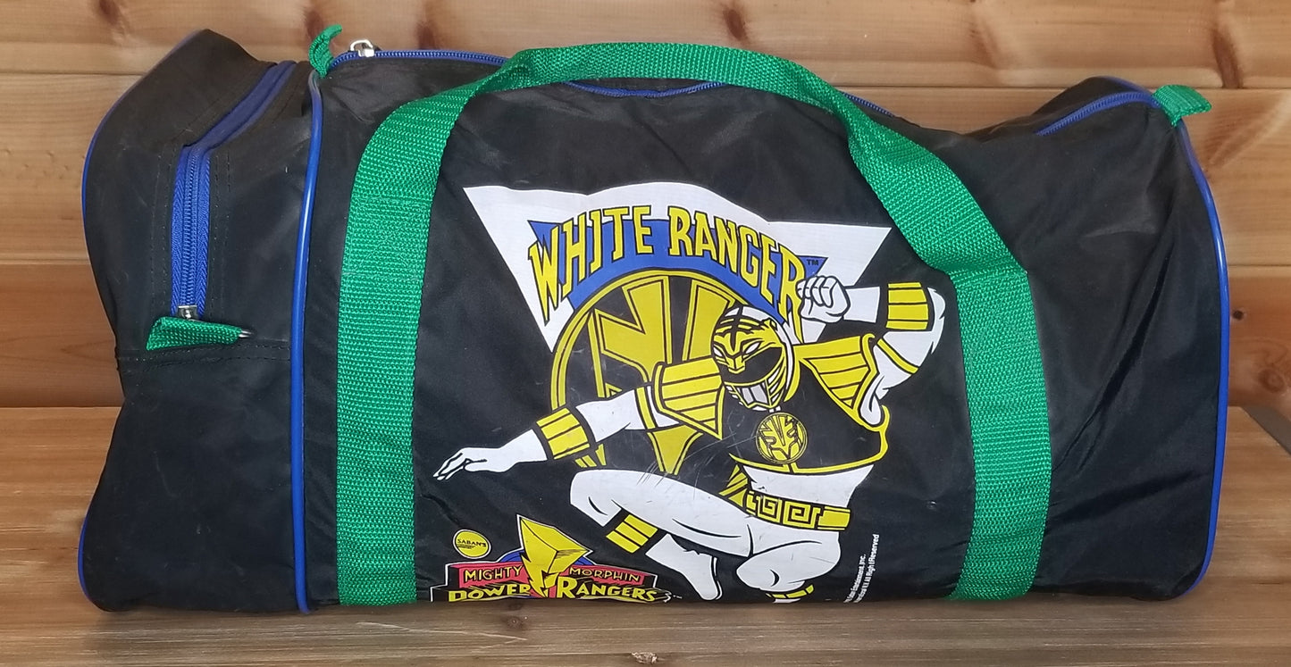 Vintage Mighty Morphin Power Rangers White Ranger Duffel Bag