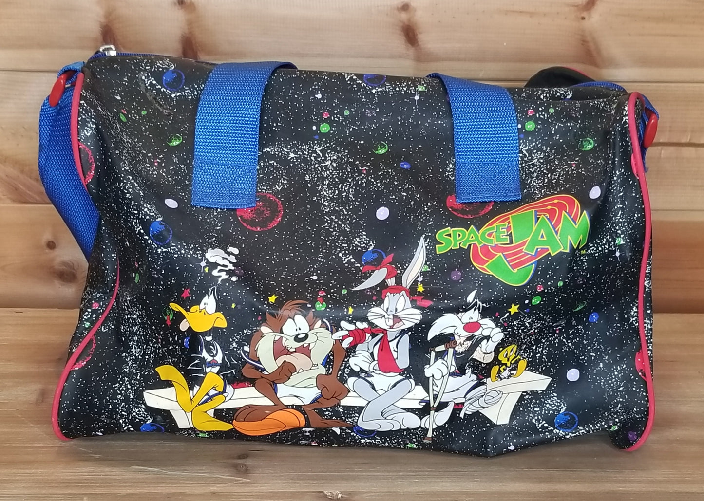 🚀 Vintage 90s Space Jam Looney Tunes Duffle Bag 🏀