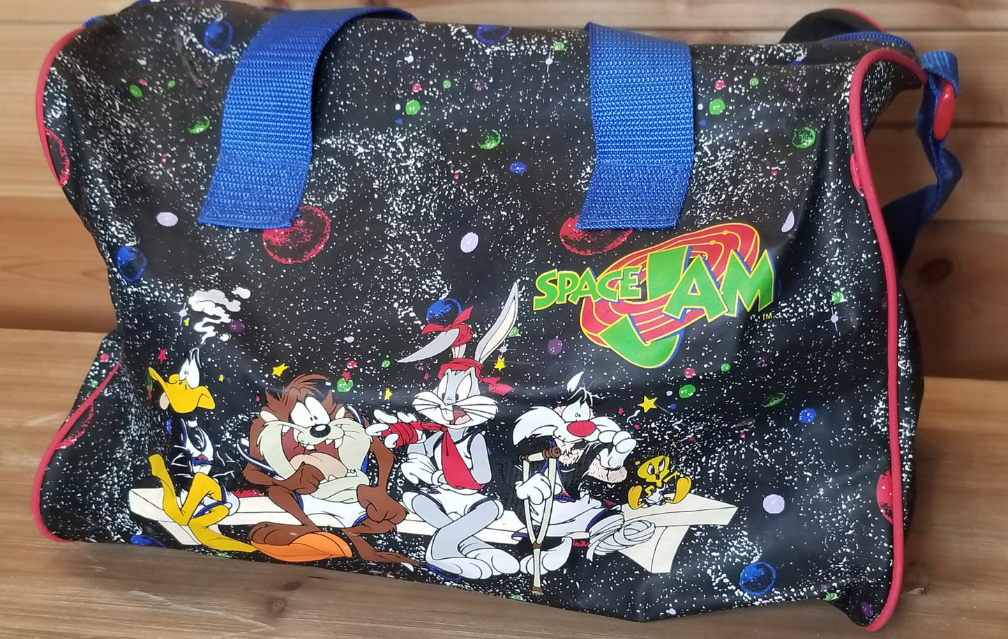 🚀 Vintage 90s Space Jam Looney Tunes Duffle Bag 🏀