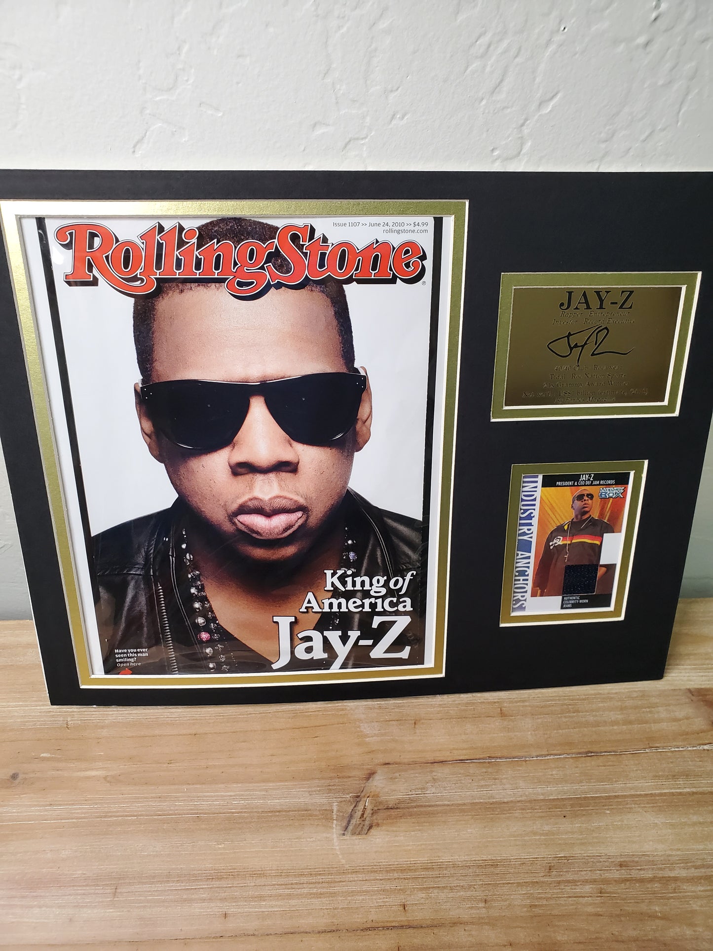 Jay-Z Framed Memorabilia – Rolling Stone Cover &amp; Collectible Card