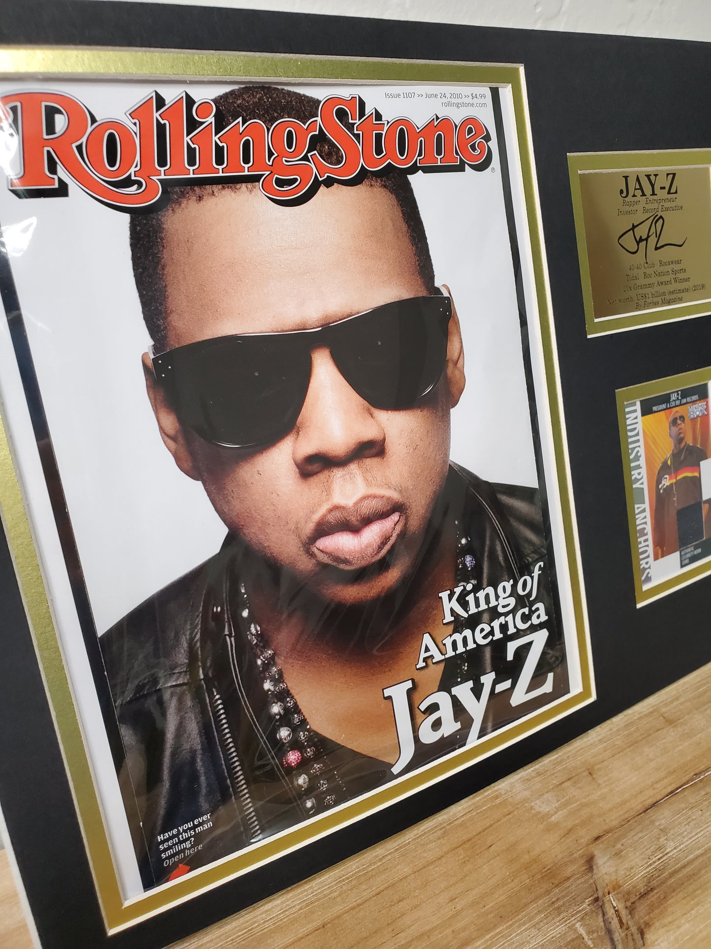 Jay-Z Framed Memorabilia – Rolling Stone Cover &amp; Collectible Card