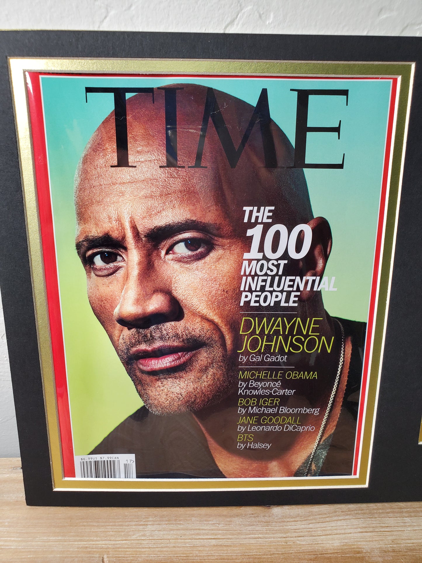 Dwayne "The Rock" Johnson Framed Memorabilia – TIME Magazine Cover &amp; WrestleMania Collectible