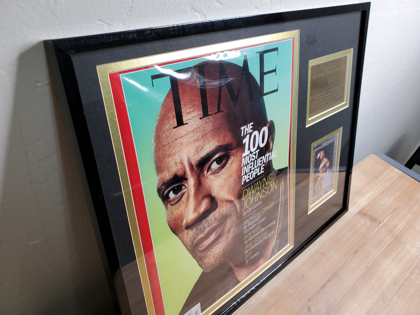 Dwayne "The Rock" Johnson Framed Memorabilia – TIME Magazine Cover &amp; WrestleMania Collectible