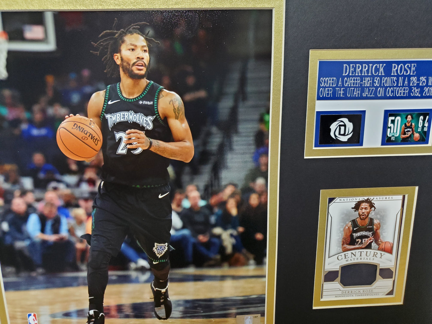 Derrick Rose 50-Point Game Framed Memorabilia Display