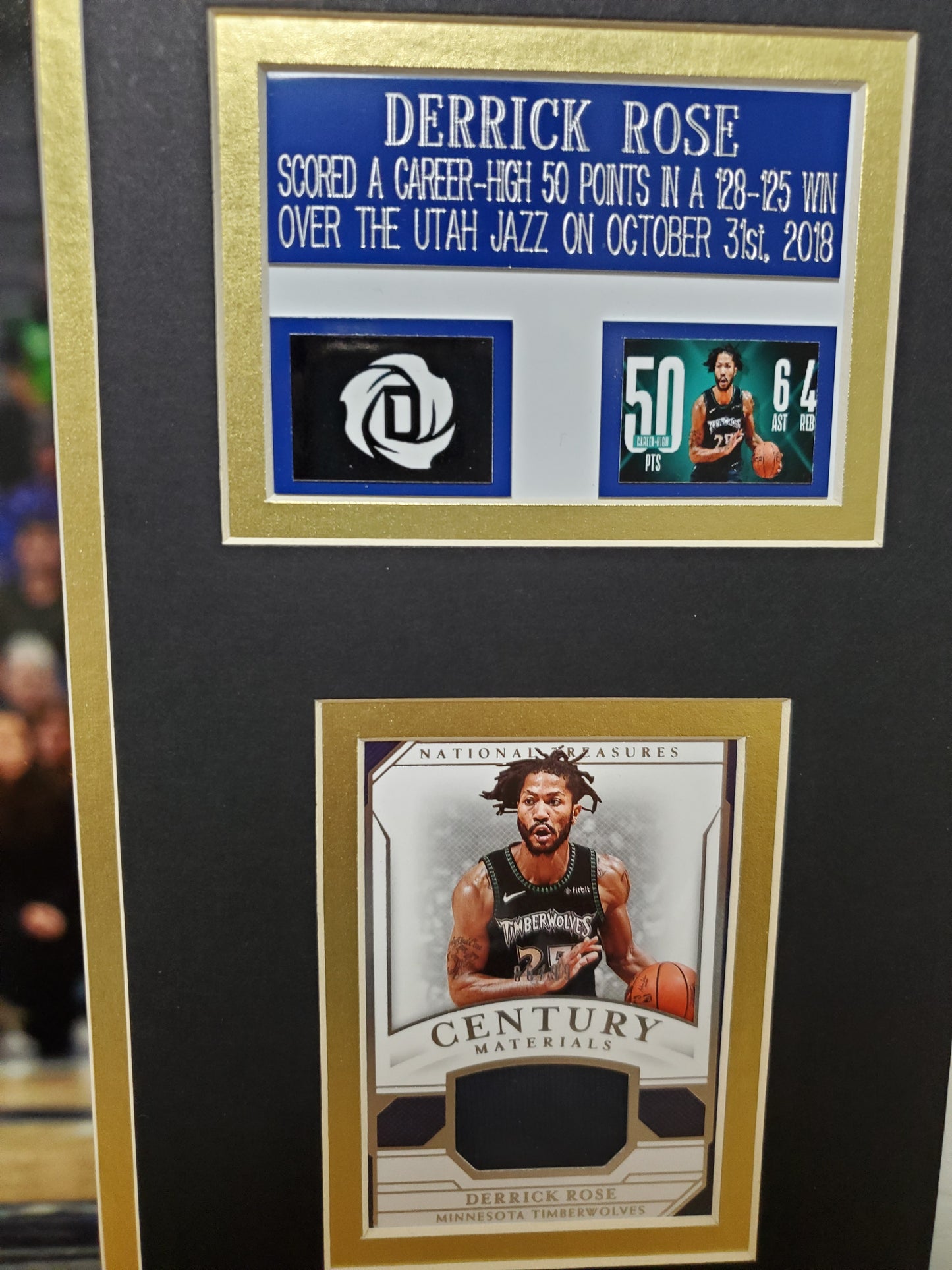 Derrick Rose 50-Point Game Framed Memorabilia Display