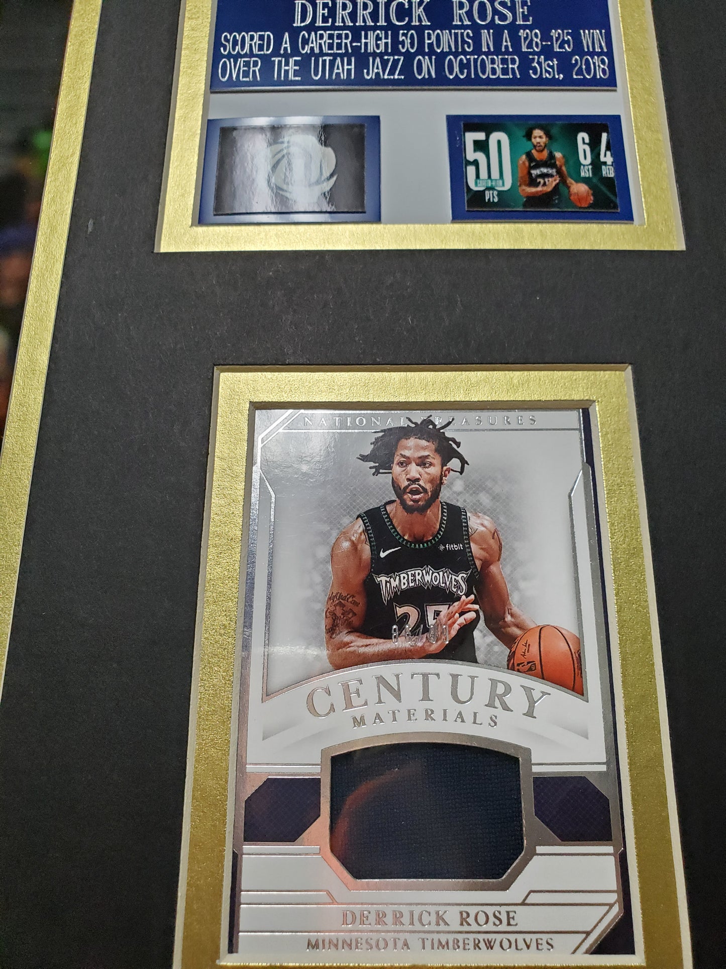 Derrick Rose 50-Point Game Framed Memorabilia Display