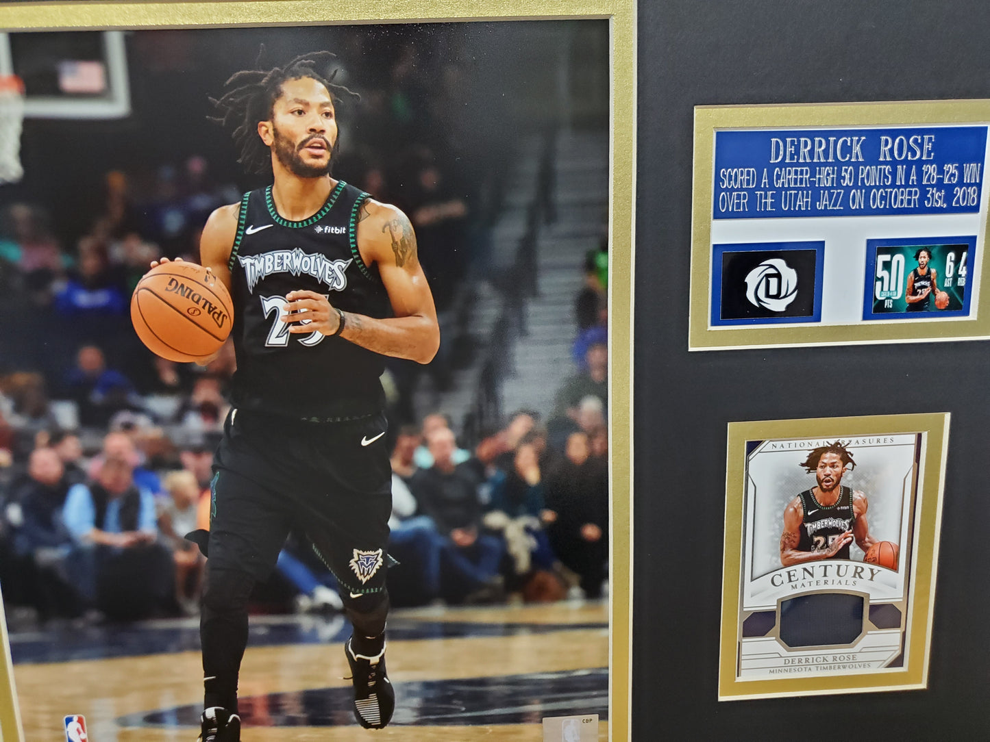 Derrick Rose 50-Point Game Framed Memorabilia Display