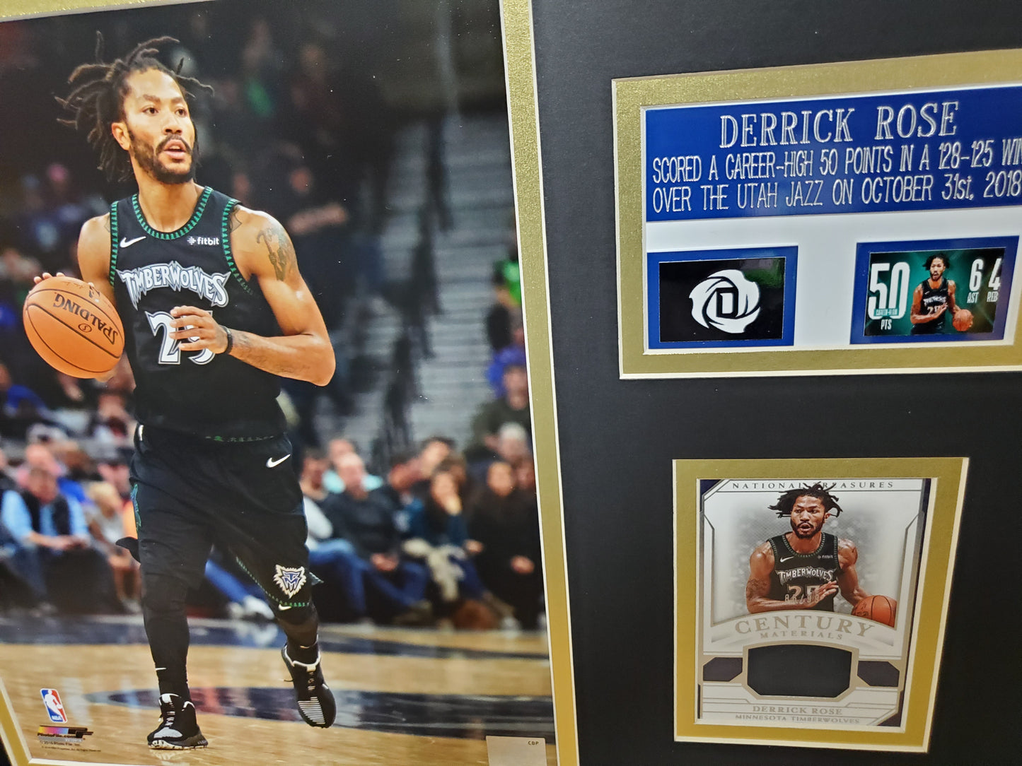 Derrick Rose 50-Point Game Framed Memorabilia Display