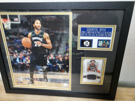 Derrick Rose 50-Point Game Framed Memorabilia Display