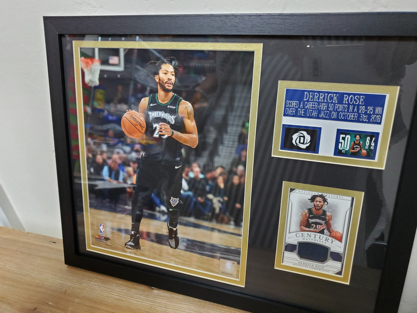 Derrick Rose 50-Point Game Framed Memorabilia Display