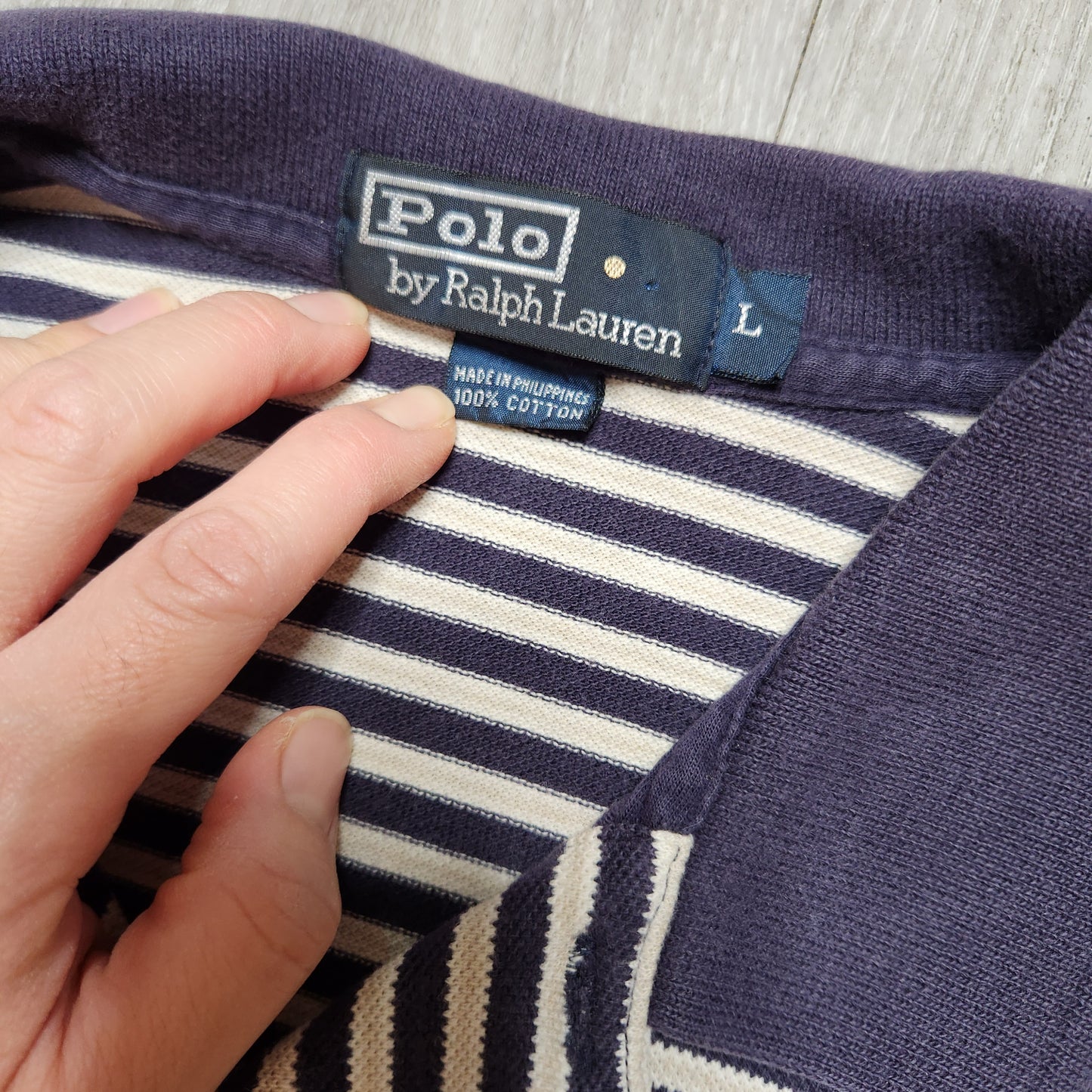 Vintage Polo Ralph Lauren Striped Long Sleeve Shirt Classic Preppy Style