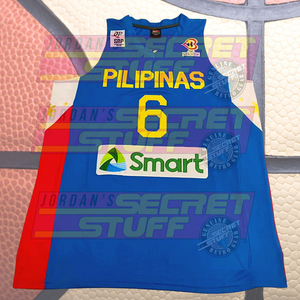 JordansSecretStuff Jordan Clarkson Philippines World Jersey Pilipinas Filipino Asia Cup Basketball 2XL / Blue