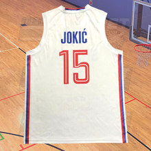Load image into Gallery viewer, Nikola Jokic Serbia EuroLeague Basketball White colorway Jersey Custom Throwback Retro Jersey
